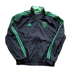 Adidas Austin FC Reversible Green/Black Anthem Jacket Size Medium Soccer MLS